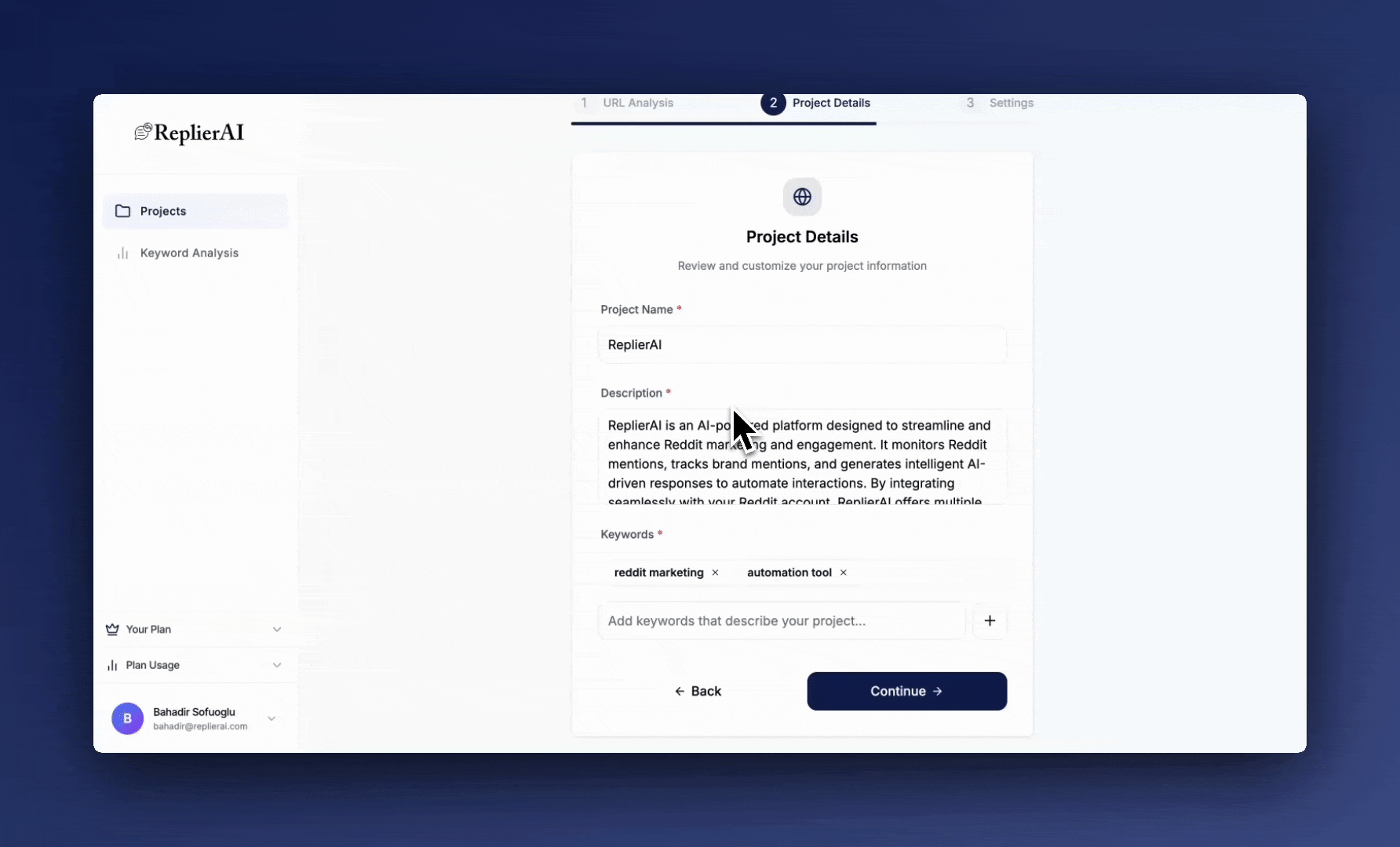 AI Generates Keywords & Description tutorial